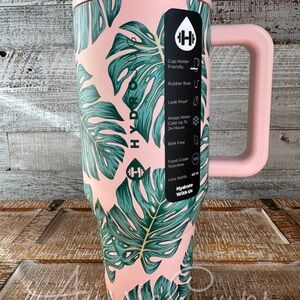 ❌VALENTINES DAY GIFT❌ HydroJug Monstera Pink & Green 40 oz Traveler Tumbler